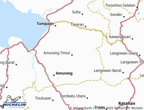 MICHELIN Amurang Timur map - ViaMichelin