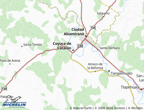 Mappa MICHELIN Tierra Colorada - ViaMichelin