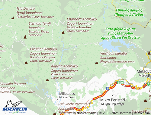 MICHELIN Greveniti map - ViaMichelin