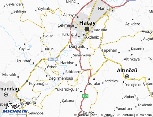MICHELIN Gümüşgöze map - ViaMichelin
