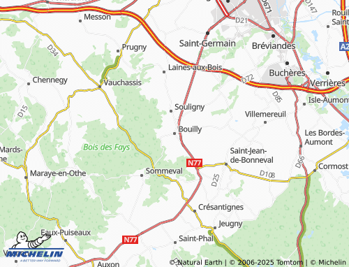 Kaart MICHELIN Bouilly - ViaMichelin