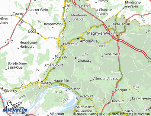Mapa MICHELIN Chaussy - ViaMichelin
