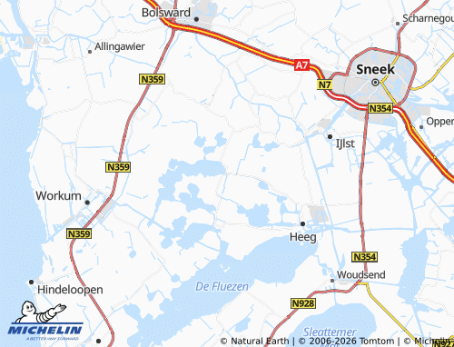 MICHELIN Oudega map - ViaMichelin