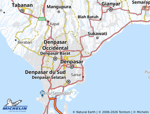 Mappa MICHELIN Denpasar Timur - ViaMichelin