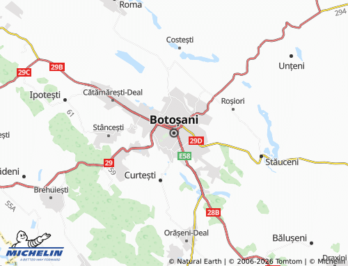 MICHELIN Botoșani map - ViaMichelin
