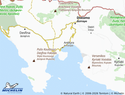 MICHELIN Antikyra map - ViaMichelin