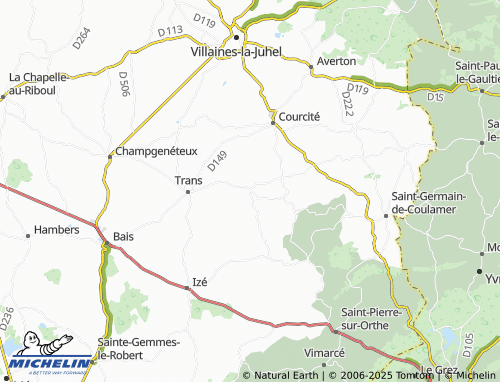 MICHELIN-Landkarte Saint-Thomas-de-Courceriers - ViaMichelin