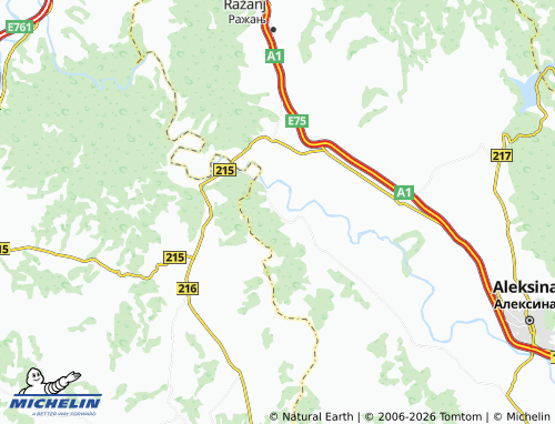 Mapa MICHELIN Vitkovac - ViaMichelin