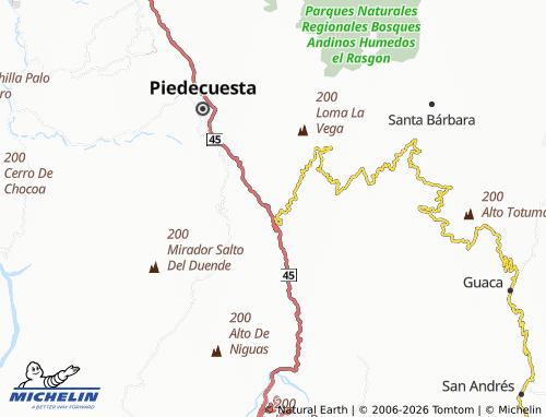 Carte MICHELIN La Libertad Los Curos - ViaMichelin