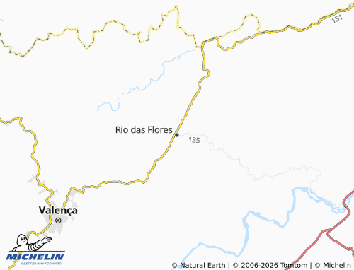 Mapa MICHELIN Rio das Flores - ViaMichelin