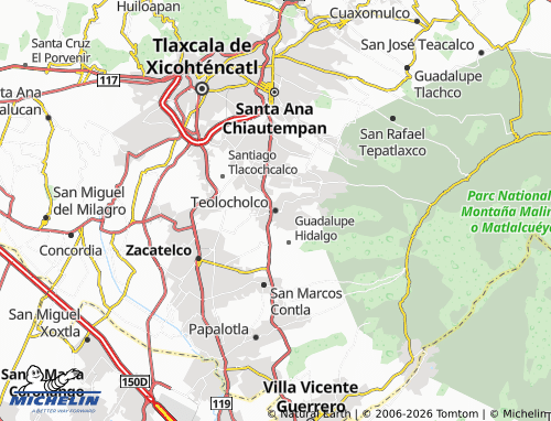 Carte MICHELIN Teolocholco - ViaMichelin