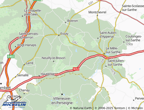 Carte MICHELIN Les Ventes-de-Bourse - ViaMichelin