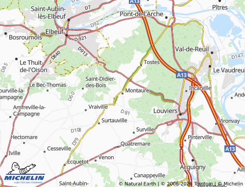 MICHELIN Montaure map - ViaMichelin