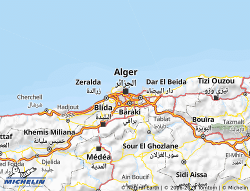 Carte MICHELIN Bir Mourad Rais - ViaMichelin