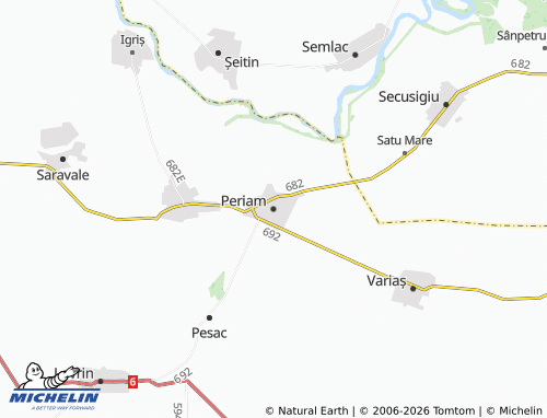 Mappa MICHELIN Periam - ViaMichelin