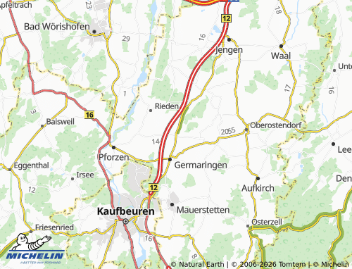 Mapa MICHELIN Untergermaringen - ViaMichelin