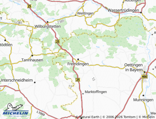 Mapa MICHELIN Fremdingen - ViaMichelin