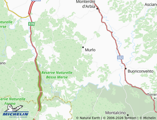 MICHELIN Miniera di Murlo map - ViaMichelin