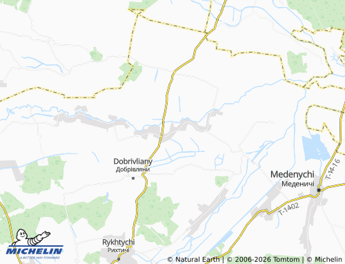 Mapa MICHELIN Hrushiv - ViaMichelin