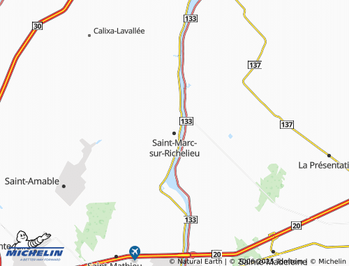 MICHELIN Saint-Marc-sur-Richelieu map - ViaMichelin