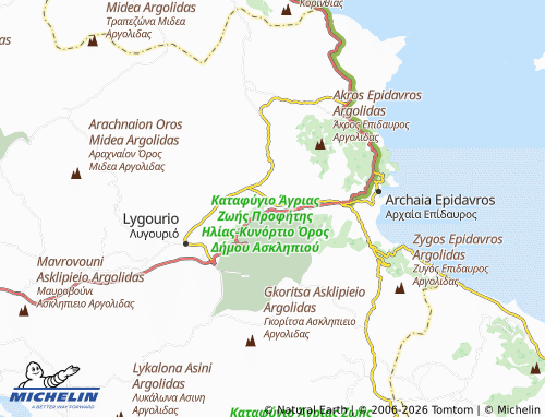 Carte MICHELIN Agios Andreas - ViaMichelin