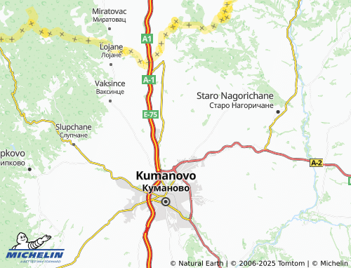 MICHELIN Gorno Konjare map - ViaMichelin
