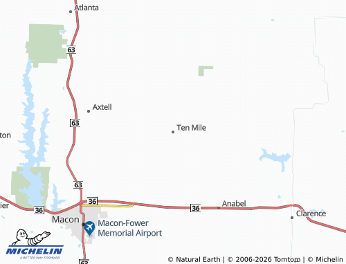 Mapa MICHELIN Ten Mile - ViaMichelin