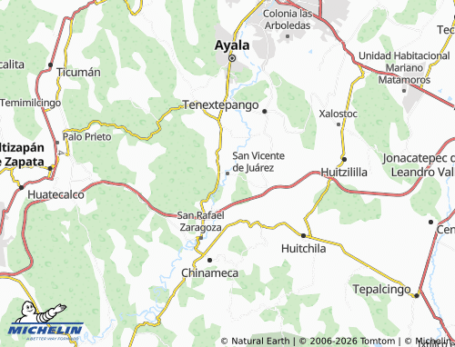 Mappa MICHELIN San Vicente de Juárez - ViaMichelin