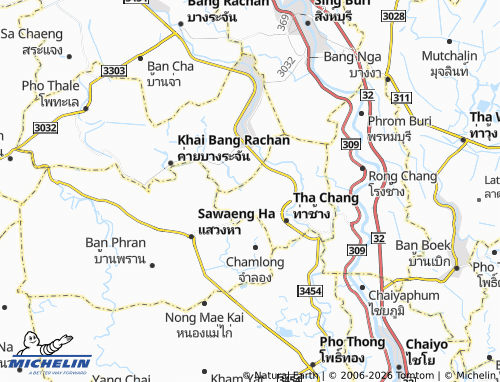 Mapa MICHELIN Pho Prachak - ViaMichelin
