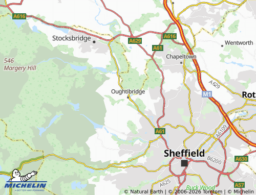 Mappa MICHELIN Oughtibridge - ViaMichelin