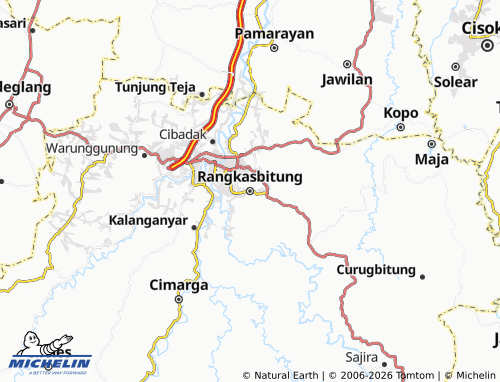 MICHELIN-Landkarte Rangkasbitung - ViaMichelin