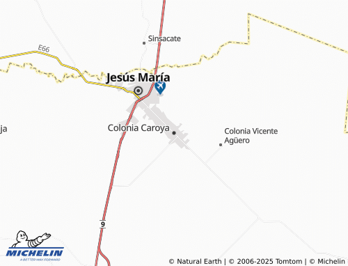 MICHELIN Colonia Caroya map - ViaMichelin