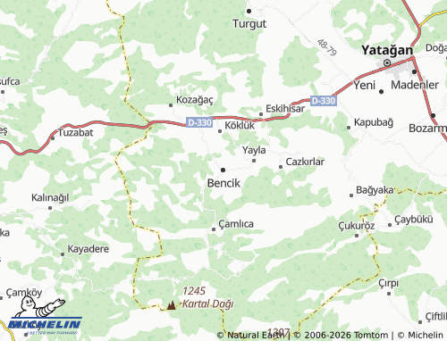 MICHELIN Bencik map - ViaMichelin
