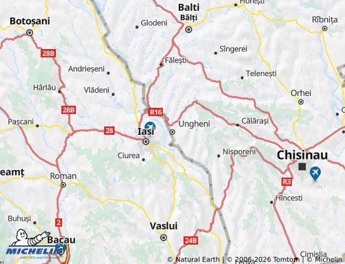 MICHELIN Ungheni map - ViaMichelin