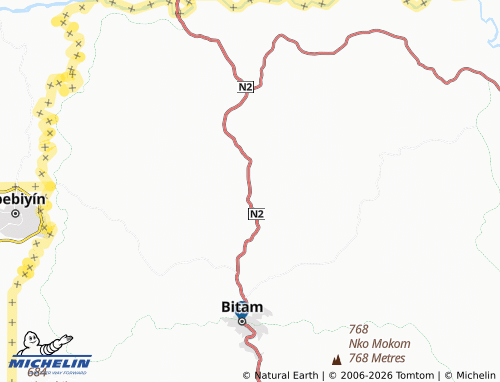 MICHELIN Akom map - ViaMichelin