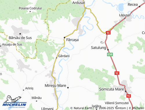Mappa MICHELIN Dăneștii Chioarului - ViaMichelin