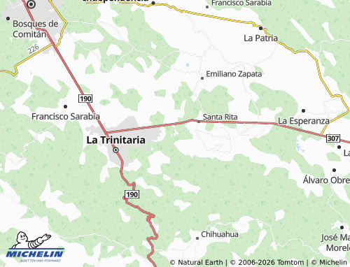 Mappa MICHELIN San Antonio Tzalaní - ViaMichelin