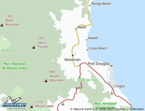 MICHELIN Mossman map - ViaMichelin