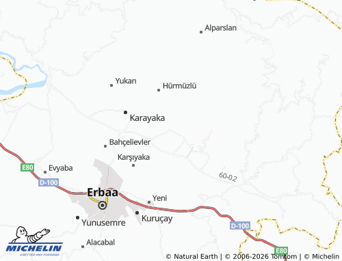 MICHELIN Salkımören map - ViaMichelin