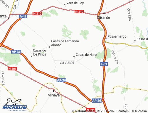 Carte MICHELIN Casas de Haro - ViaMichelin