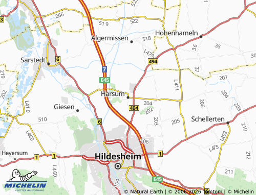 MICHELIN Harsum map - ViaMichelin