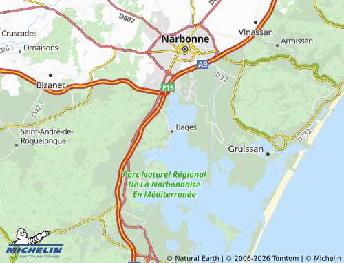 MICHELIN Bages map - ViaMichelin
