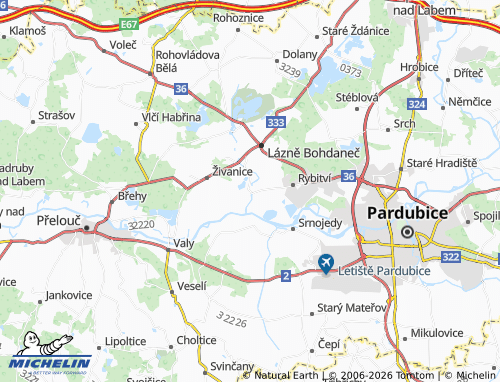 Mapa MICHELIN Černá u Bohdanče - ViaMichelin