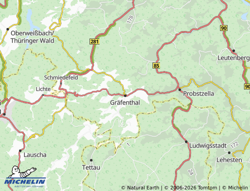 MICHELIN Gräfenthal map - ViaMichelin
