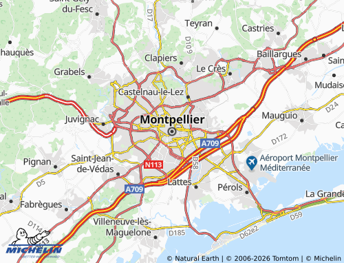 Kaart MICHELIN Montpellier - ViaMichelin