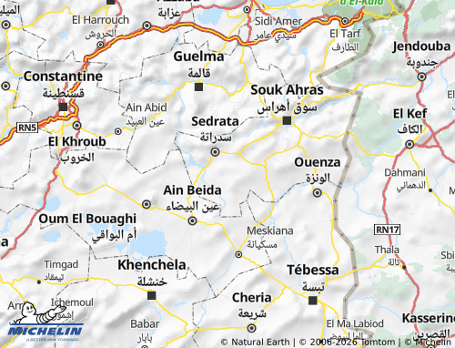 Carte MICHELIN Oum El Adhaim - ViaMichelin
