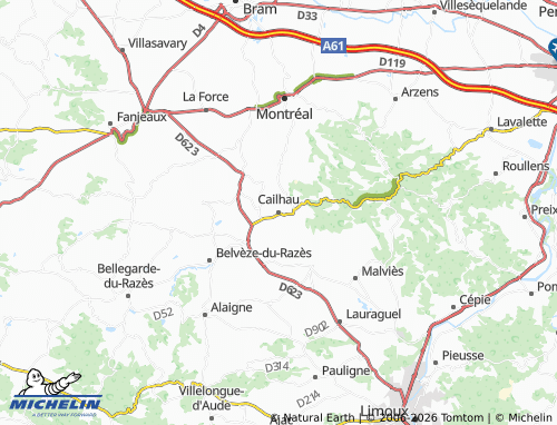 MICHELIN Cailhau map - ViaMichelin