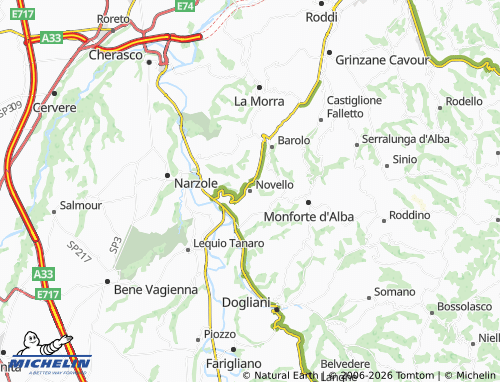 Mapa MICHELIN Novello - ViaMichelin