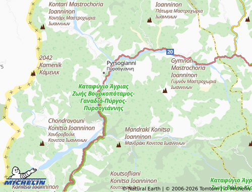 Carte MICHELIN Kastania - ViaMichelin