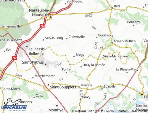 MICHELIN Brégy map - ViaMichelin